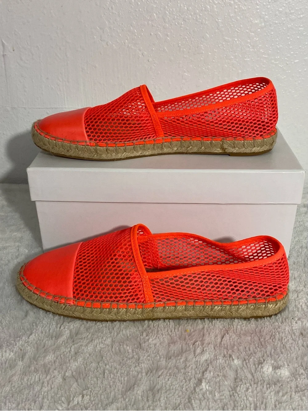 New Circus by Sam Edelman Lena Espadrille Flats Women’s Size 8M Electric Orange